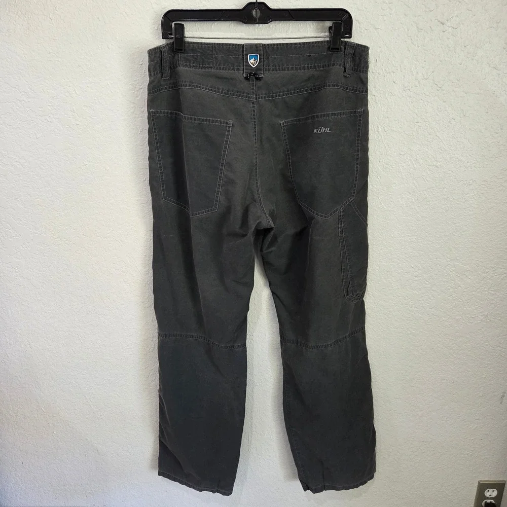 KUHL Mens Pants 34x30 Cotton Nylon Charcoal Grey Hiking Utility Workwear Pants